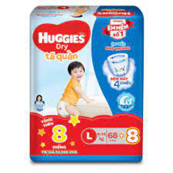 Bỉm - Tã quần Huggies size L 68 (9 - 14kg)
